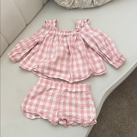 Cloud Island Pink and White Kids Matching Set - Picture 1 of 1